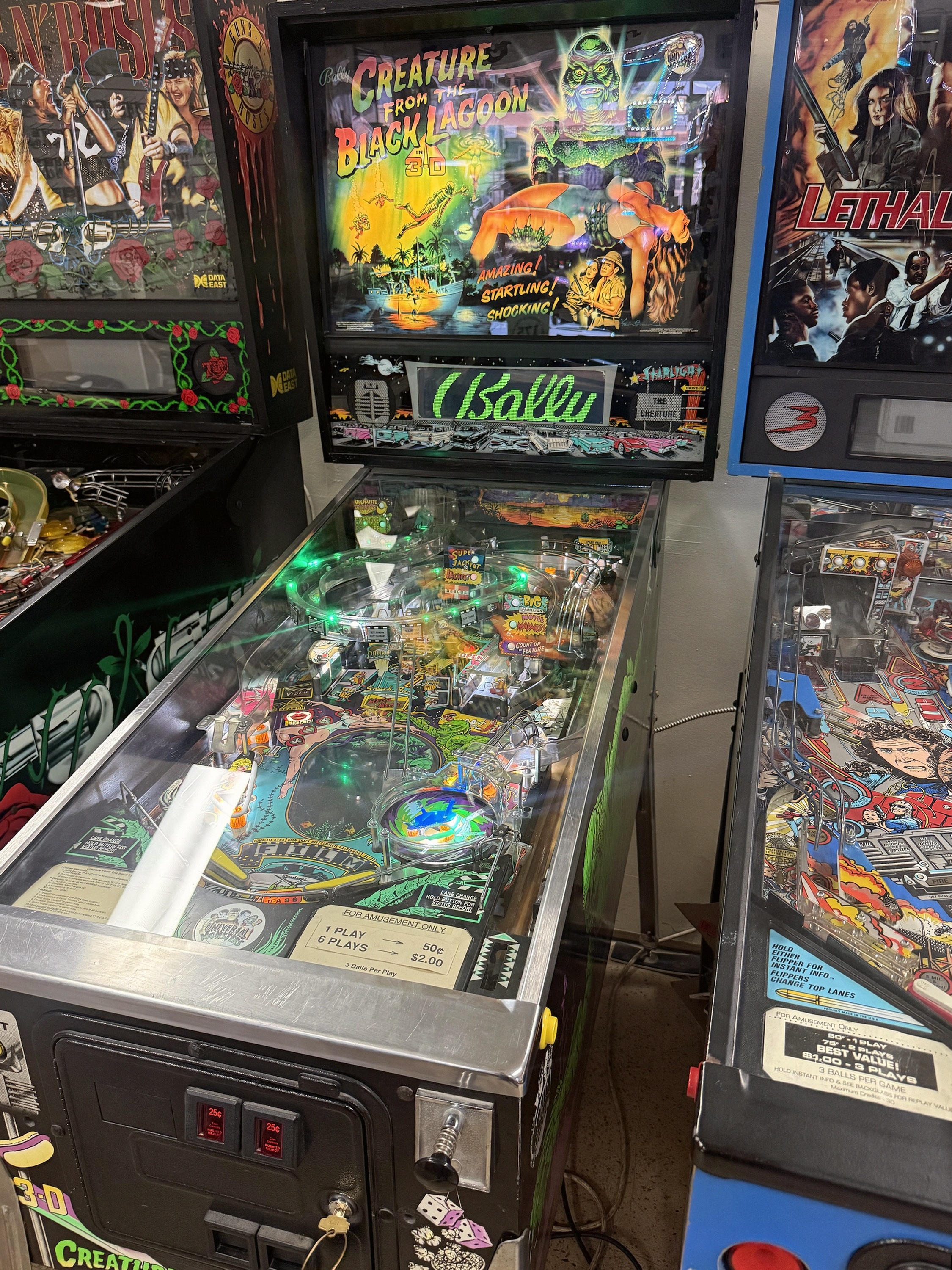Bally Creature from the Black Lagoon Hologram Pinball